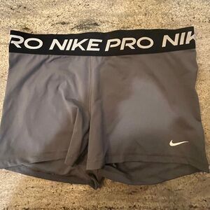 Gray Womens Nike Pro shorts- XL